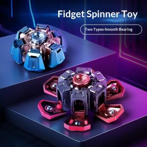 Yadou Đồ chơi con quay hồi chuyển ngón tay biến đổi sáng tạo với thiết kế Mech khoa học viễn tưởng để Relief căng thẳng và vui vẻ