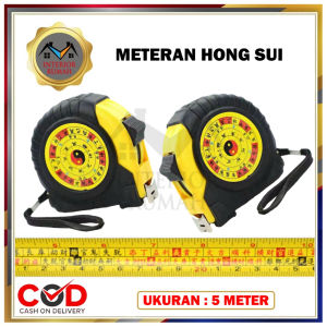 Meteran Rol Meter 5m Hongshui Alat Pengukur Dimensi 5 Meter pengukur