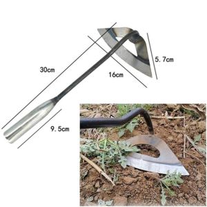 Traditional Garden Hoe Sharp Tilling Weeding Handheld Weeding Garden Hoe Rake Planting Vegetable Farm Garden