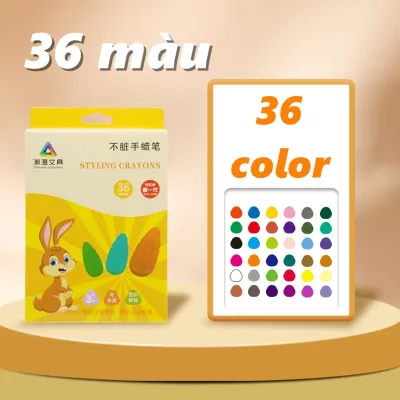 Bút sáp màu Giọt nước Không bẩn tay Khó gãy - Bút màu an toàn dễ cầm nắm