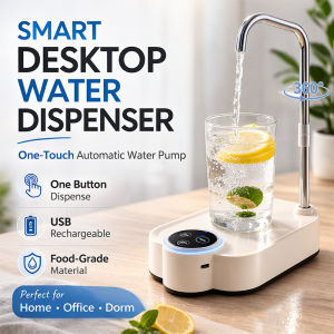 Electric Water Dispenser Pump Desktop Bottle Dispenser Type C Rechargeable Touch Control Three Modes 360 Rotating Portable Home Kitchen