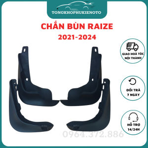 Bộ 4 chăn bùn nhựa dẻo xe Toyota Raize 2020 - 2021 2022 - NAY kèm ốc vít lắp đặt dễ dàng