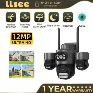 LLSEE สามหน้าจอสามเลนส์ 15MP HD WIFI กล้อง IP 10MP กล้องเลนส์คู่ติดตามอัตโนมัติ IP66 กันน้ำกล้องวงจรป้องกันวิดีโอ iCsee