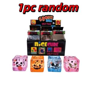 LABAICAI squishy khổng lồ đồ chơi giảm stress Thiết kế trong suốt Đồ chơi mềm mại Khuôn mặt hoạt hình Maltose mềm Đồ chơi đá viên Quà tặng hài hước Khối cảm ứng Đồ chơi giảm căng thẳng Halloween
