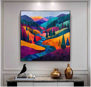 HIMALAYA40*40cm Bedroom Dining Room Living Room Office Hotel ABSTRACT MOUNTAIN SCENARY Paintings DESIGN