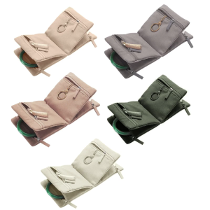 Đồ trang sức đa chức năng tổ chức cuộn cho phụ nữ với mạnh mẽ vải không thấm nước để lưu trữ dây chuyền và bông tai