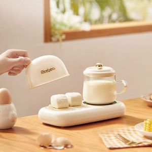 เครื่องต้มไข่ 220V ประหยัดพลังงาน เครื่องทำอาหารเช้าอเนกประสงค์สำหรับหอพักนักศึกษา เครื่องนึ่งไฟฟ้าแบบพกพา เครื่องอุ่นขวดนมอัจฉริยะ 55°C