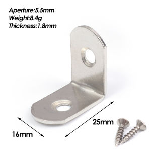 Polocat 90 Degree L Joint Brackets Stainless Steel Angle Connectors Corner Brace Furniture Cabinet Cabinet Support Frame Shelf Fasteners