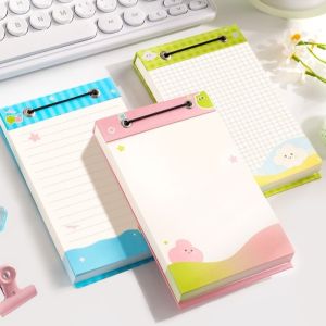 NALANILI 100Sheets Trang bên trong trống có kẻ ô. Sổ tay xé rời Dây thun Di động Sổ ghi chú Di động Sổ tay nháp Ghi Chú