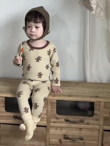 [ Warm home clothes ] Childrens clothing 2025 Baby Boys Autumn and Winter Clothes Little Bear Home Wear Set Pajamas