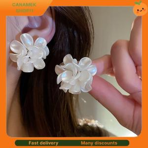 ❣️❣️❣️ White Acrylic Flower Earrings For Women Romantic Party Wedding Earrings Simple Fashion Stud Earrings Jewelry Girls Gift