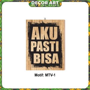 Decor Art - 15x20Cm Cm - Hiasan dinding motivasi Pajangan dinding Poster kayu Wall decor (Kd: MTV)