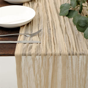 Cheesecloth Long Table Runner 90 x 300cm for Wedding Bridal Shower Birthday Party Decor