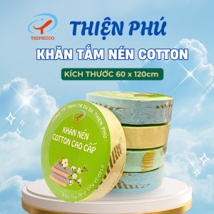 [COMBO 5] Khăn Tắm Nén Du Lịch Thiện Phú 50*100 Khăn Nén Cotton Tự Nhiên Thấm Nước Tốt Tái Sử Dụng Nhiều Lần