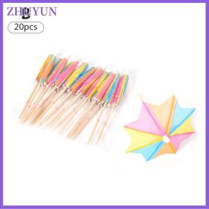 ZHUYUN 20-50pcs Multi Coloured Paper Cocktail Umbrellas Mini Party Drink Accessories