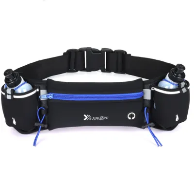 Running Waist Bag with 2pcs Hydration Bottles for Hiking Jogging Outdoor Sports