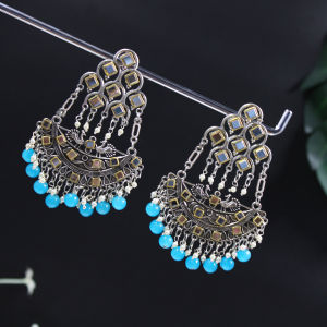 New Premium Double Stage Earring With Pearl Beads Indian Earrings | Anting-Anting