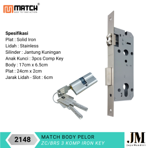 Match Body Kunci Pelor Pintu Kupu Tarung Bahan Stainless | 74 269 2148