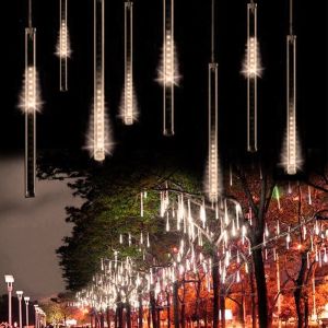 Lampu LED Hias Gantung Dekorasi Natal Model Meteor Rain White