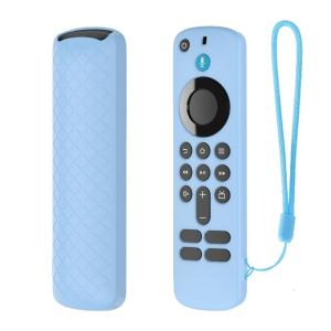ปลอกซิลิโคนทีวีสติ๊กยืดหยุ่นสำหรับรีโมท4K การดูดซับแรงกระแทกพื้นผิวสัมผัสนุ่มมีให้เลือก5สีลอกลายที่ข้อมือ
