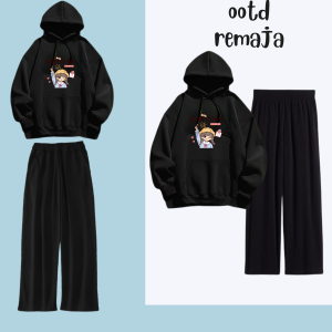 Baju Anak Remaja Setelan Hoodie Dan Celana Kulot Future Up