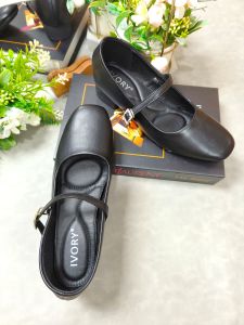 Ivory Sepatu Wanita Hak Pantofel Marry Jane 2cm Formal 901 Hitam