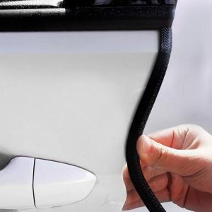 [Màu Đen] Nẹp viền cao su chữ U lõi thép trang trí và chống xước viền cửa ô tô