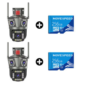 ALL NEW 【V380】Three Lens  WiFi CCTV Camera 12MP Security IP Camera Home Wireless with indoor and outdoor/ Full Color Night Vision /Alarm warning Two-way audio Motion Detection