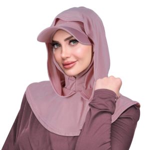 LEKGAVD Chống nắng Mũ chống nắng có mũ trùm đầu Vành rộng Màu đơn sắc Mũ trùm đầu Cổ điển Bảo vệ cổ Mũ bóng chày hijab Phụ nữ