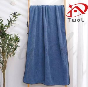 TwoL Japanese-style large thick coral fleece bath towel super absorbent quick-drying household