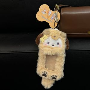 CHARMI KT Cat My Melody Photocard Holder Furry Cartoon Kuromi Bus Card Holder Cute with Tail Cinnamoroll Photo Sleeve Bag Pendant
