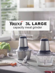 YOWXII🔥 food meat Grinder 3L/4Lcapacity kitchen meat Grinders Multi-function electric mixer 300W speed double gear can be freely adjusted food grinder fall resistant durable easy to clean can be used for baby food etc