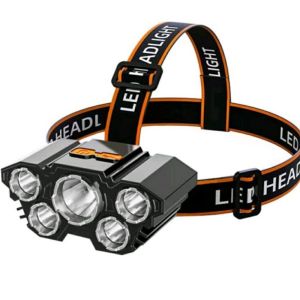 Senter Kepala 50W 5LED Headlight LED MITSUYAMA MS-1924 / Senter Kepala 3 Mode Cahaya Tahan Air Charger Usb / Senter Camping Emergency hiking