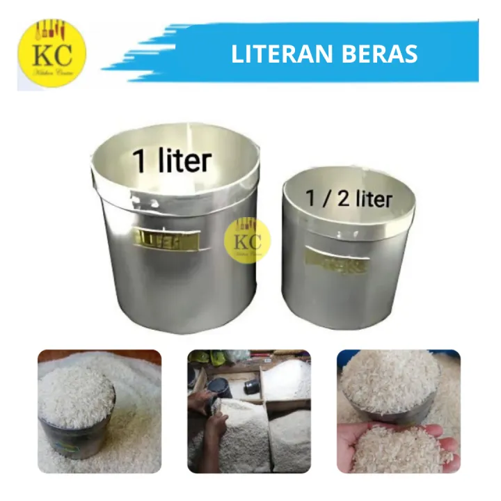 Literan Beras Takaran Beras Ukuran Beras 1Liter 1/2 Liter Tebal Murah ...