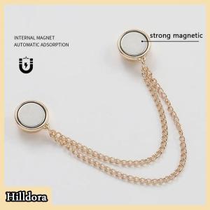 [Hilldora] คลิปหนีบขากางเกงแบบแม่เหล็กปรับได้สำหรับกางเกงยีนส์มีกระดุมทรงหลวมสำหรับขายาว