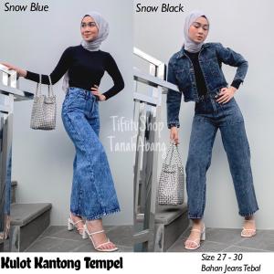 TIFIITY - CELANA KULOT JEANS HW KANTONG TEMPEL NON STRETCH / ALICE