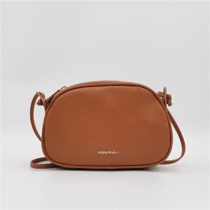MANGO Half Moon Shoulder Sling Bag (Black Nude Camel)