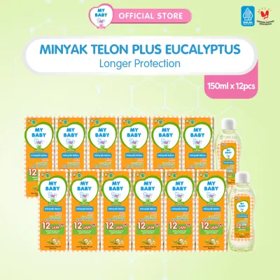 [Paket isi 12] My Baby Minyak Telon Plus Longer Protection (12 Jam) 150ml