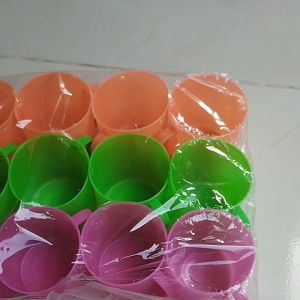 PROMO!! CANGKIR PLASTIK MURAH 1LUSIN 12 PCS PLUS GAGANG TINGGI 7CM DIAMETER 6CM • | GELAS PLASTIK MURAH