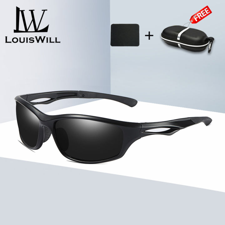 LouisWill Polarized Sports Sunglasses Unbreakable Frame Classical Fashion  Glasses UV400 Sunglasses Outdoor Activities Driving Fishing Racing Eyewear  Non-slip Temples Sun Glasses