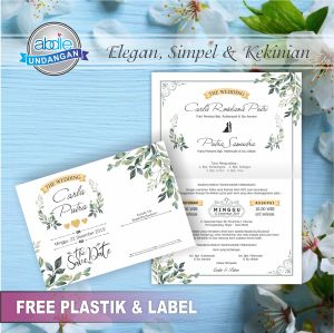 (Per 100 pcs) Undangan Pernikahan Murah Sunatan Khitanan Perkawinan Softcover Lipat dua Bahan BC