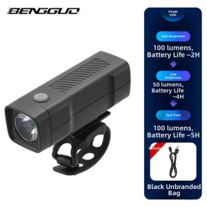 INVADER Super Bright Bicycle Front Light USB Rechargeable Waterproof Bike Handlebar Light High Quality High Brightness Bike Headlight for Night Riding/ for Cycling Equipment