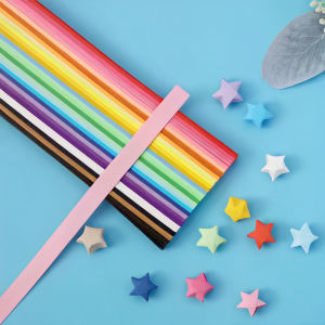 540 pcs Kertas Origami Bintang Warna Origami Star Paper Motif Bintang Craft Crafting Stuff Diy Kertas Bintang Warna Warni