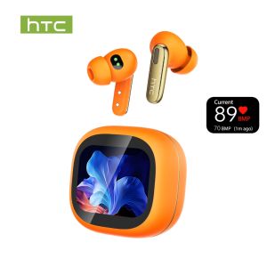 HTC Ne46 Al Dịch Earbud máy theo dõi nhịp tim Bluetooth 6.0 bluetooth không dây Màn hình cảm ứng LED ENC tiếng ồn thụ động Hủy Bỏ oxy máu Cảm Biến Amsr Không Thấm Nước Hifi