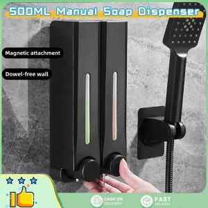 500ML Wall Mounted Manual Home Handsoap Shower Shampoo Soap Ddispenser for Bathroom Hotel Dropship