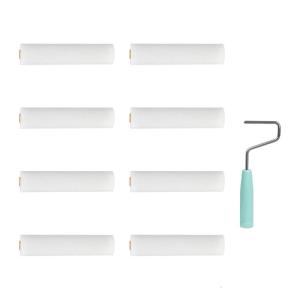 9pcs Foam Roller Set Interior Wall Roller Easy Clean Roller Mini Roller set for Water Bases Paints