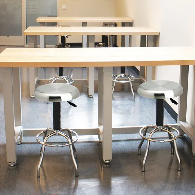 Seville Classics High Work Stool Seville Classics Stainless Steel