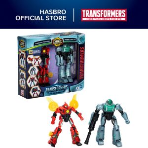 Transformers EarthSpark Cyber-Combiner Terran Twitch and Robby Malto Robot Action Figures Interactive Toys for Boys and Girls Ages 6 and Up