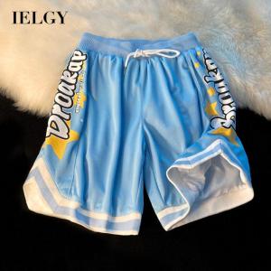 IELGY sports five-point pants mens running training fitness basketball loose and thin