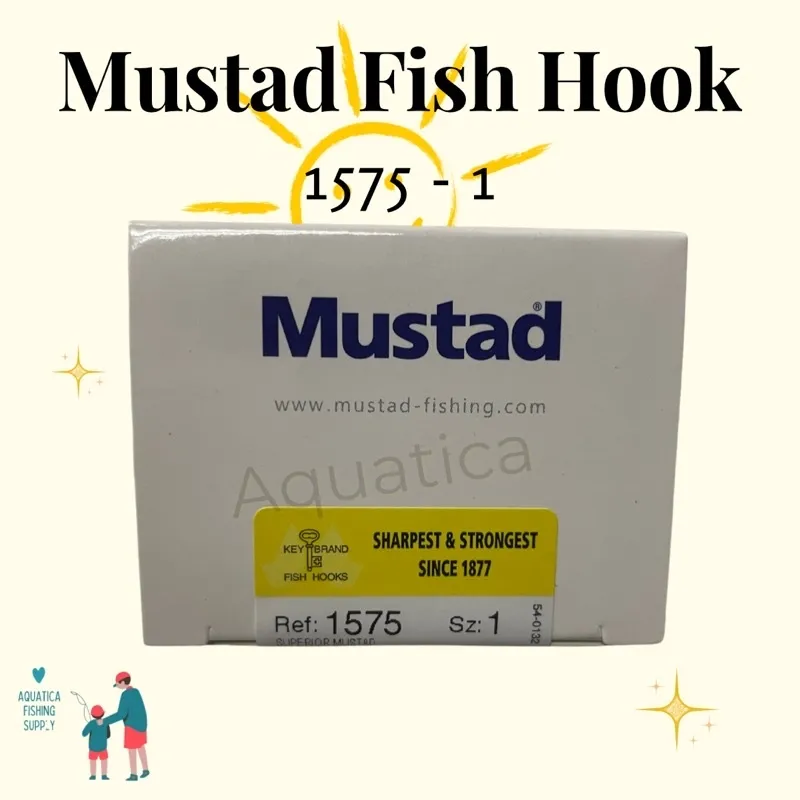 Mustad fish hook black 1575 pcs per box